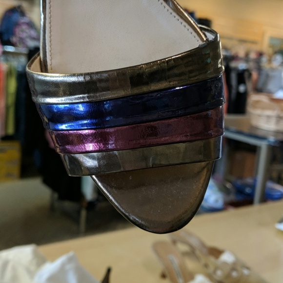 Prada Metallic Sildes - Picture 4 of 4